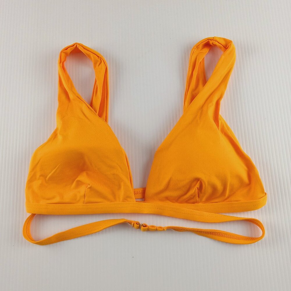 L*Space Avery Bikini Top Women's Size Large Mango Orange Removable Pads Swim
